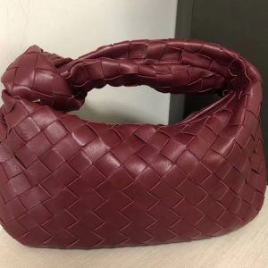 Replica Bottega Veneta 609409 Mini BV Jodie hobo bag in Burgundy Lambskin Leather