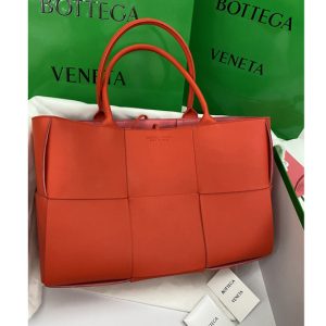 Replica Bottega Veneta 609175 Arco Tote Bag in Red Nappa leather