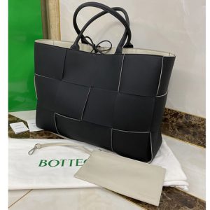 Replica Bottega Veneta 611561 Arco Tote Bag in Black Nappa leather