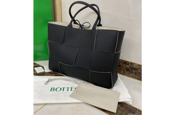 Replica Bottega Veneta 611561 Arco Tote Bag in Black Nappa leather