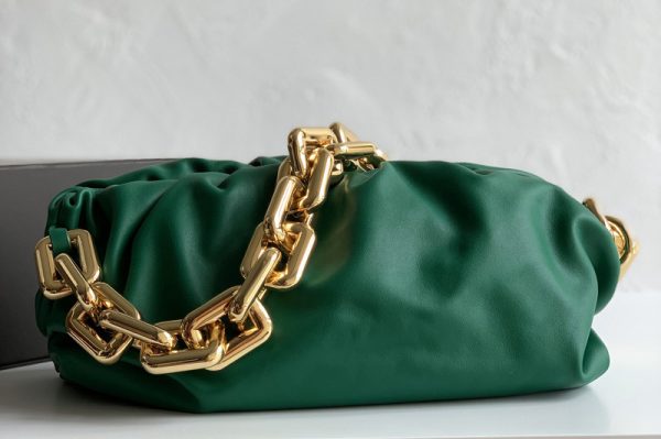 Replica Bottega Veneta 620230 BV The Chain Pouch Shoulder bag in Green Calfskin Leather