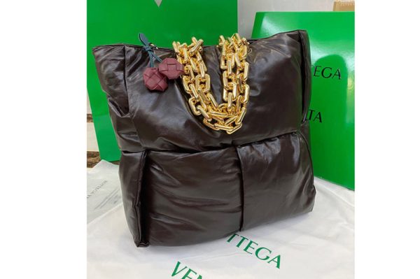 Replica Bottega Veneta 631257 Chain Tote bag in Fondant padded Intrecciato Calf leather