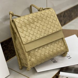 Replica Bottega Veneta 631463 The Small Fold Crossbody back in soft Yellow Nappa Leather