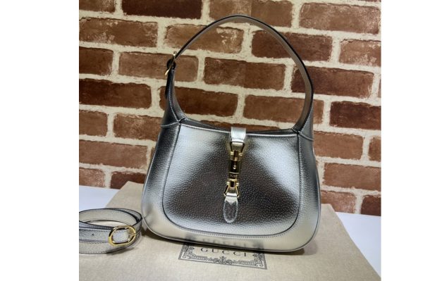 Replica Gucci 636709 Jackie 1961 small natural grain bag in Silver Leather