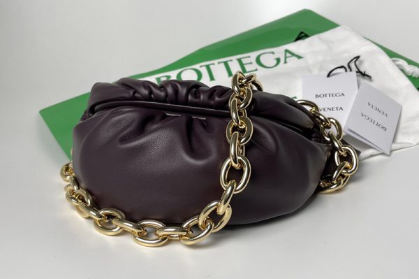 Replica Bottega Veneta 651445 Belt Chain Pouch in Grape Nappa leather