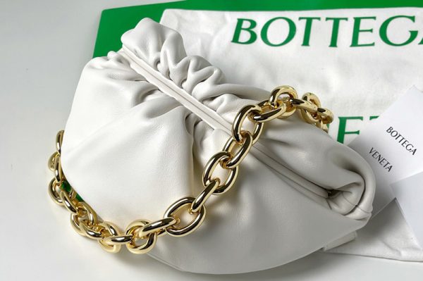 Replica Bottega Veneta 651445 Belt Chain Pouch in White Nappa leather