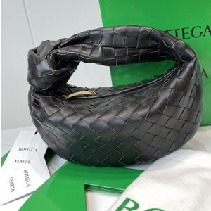 Replica Bottega Veneta 651876 Mini Jodie boho bag in Black Intrecciato Nappa leather