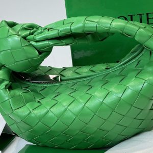 Replica Bottega Veneta 651876 Mini Jodie boho bag in Green Intrecciato Nappa leather