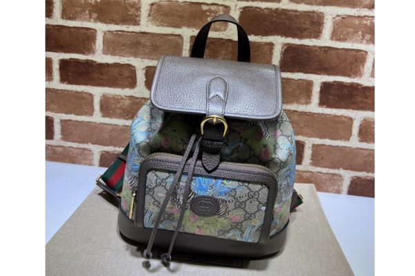 Replica Gucci ‎674147 Backpack with Interlocking G in GG Supreme canvas