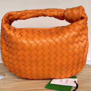 Replica Bottega Veneta 690225 Teen intrecciato leather shoulder bag on Orange intrecciato leather