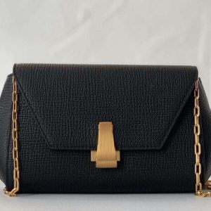 Replica Bottega Veneta 608798 Mini BV Angle Shoulder Bags in Black grainy textured calfskin