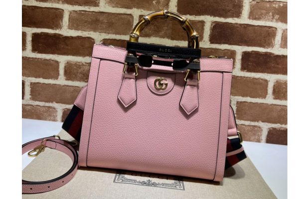 Replica Gucci 702721 Gucci Diana small tote bag in Pink leather