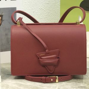 Replica Loewe Barcelona bag in Berry silk calfskin