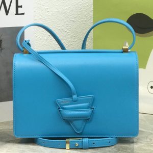 Replica Loewe Barcelona bag in Lagoon Blue silk calfskin