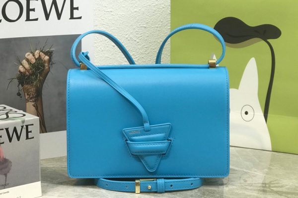 Replica Loewe Barcelona bag in Lagoon Blue silk calfskin