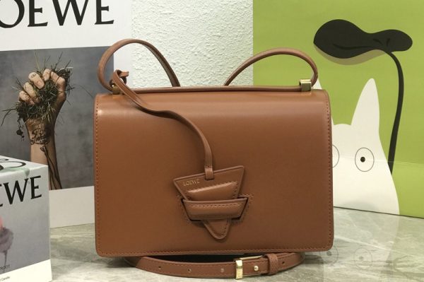 Replica Loewe Barcelona bag in Tan silk calfskin