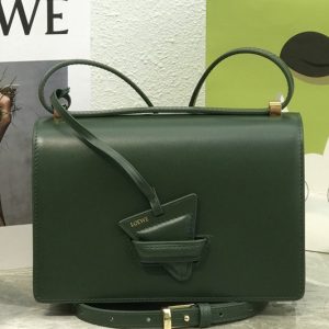 Replica Loewe Barcelona bag in Vintage Khaki silk calfskin