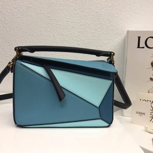 Replica Loewe Small Puzzle bag in Blue/Light Blue classic calfskin