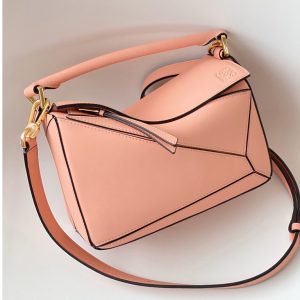 Replica Loewe Small Puzzle bag in Pink classic calfskin