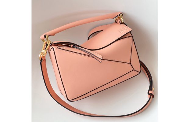 Replica Loewe Small Puzzle bag in Pink classic calfskin