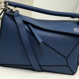 Replica Loewe Small Puzzle bag in Blue classic calfskin