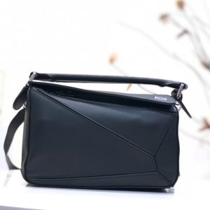 Replica Loewe Small Puzzle bag in Navy Blue classic calfskin