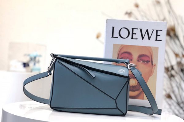 Replica Loewe Small Puzzle bag in Blue classic calfskin