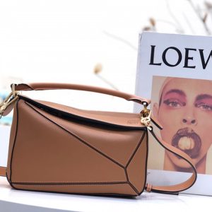 Replica Loewe Small Puzzle bag in Brown classic calfskin