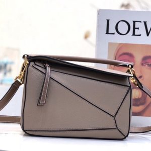 Replica Loewe Small Puzzle bag in Grey classic calfskin