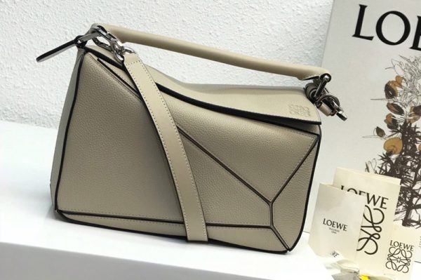 Replica Loewe Small Puzzle bag in Grey classic calfskin