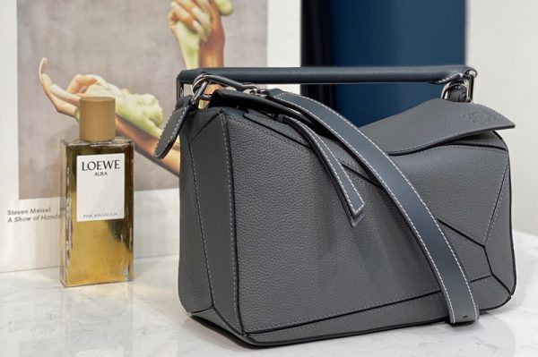 Replica Loewe Small Puzzle bag in Dark Grey classic calfskin