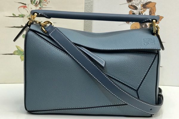 Replica Loewe Small Puzzle bag in Blue classic calfskin