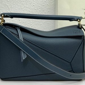 Replica Loewe Small Puzzle bag in Dark Blue classic calfskin