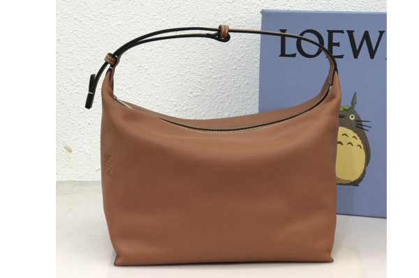 Replica Loewe Large Cubi bag in Tan grained calfskin