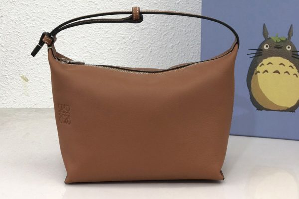 Replica Loewe Small Cubi bag in Tan grained calfskin