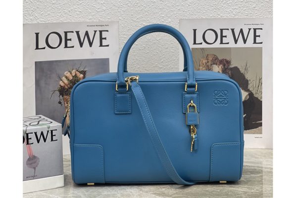 Replica Loewe Amazona 28 bag in Blue nappa calfskin