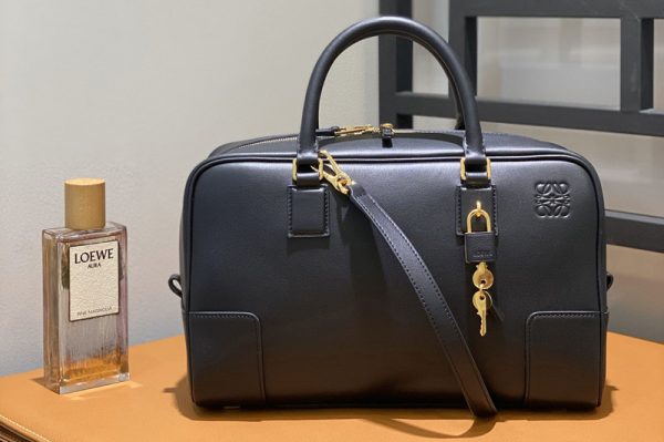 Replica Loewe Amazona 28 bag in Black nappa calfskin