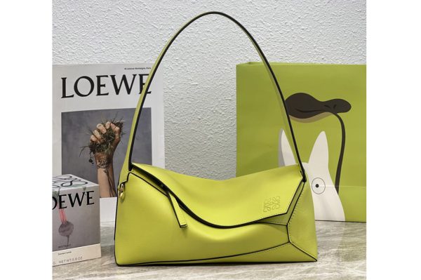 Replica Loewe Puzzle Hobo bag in Lemon nappa calfskin