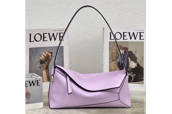 Replica Loewe Puzzle Hobo bag in Pink nappa calfskin