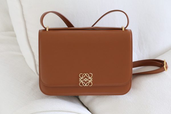 Replica Loewe Goya bag in Tan silk calfskin