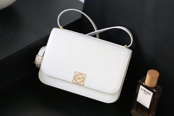 Replica Loewe Goya bag in White silk calfskin