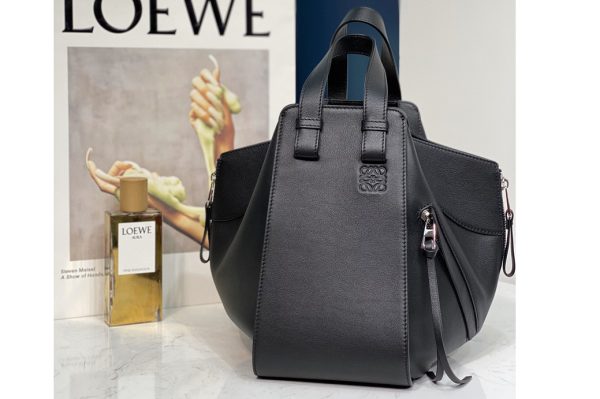 Replica Loewe Small Hammock bag in Black classic calfskin