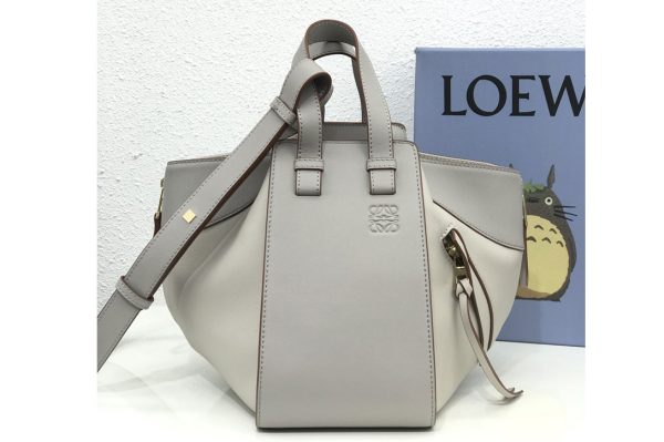 Replica Loewe Small Hammock bag in Grey/White classic calfskin