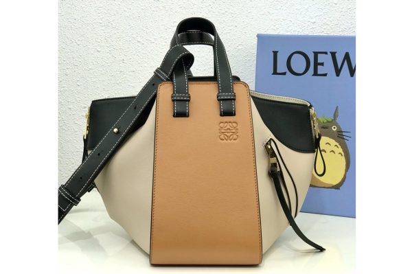 Replica Loewe Small Hammock bag in Brown/Tan classic calfskin