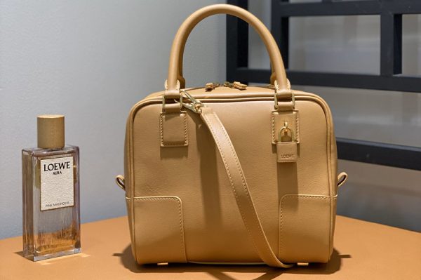 Replica Loewe Amazona 19 square bag in Warm Desert nappa calfskin