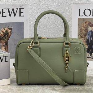 Replica Loewe Amazona 23 bag in Avocado Green nappa calfskin