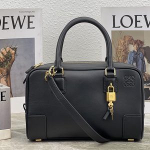 Replica Loewe Amazona 23 bag in Black nappa calfskin