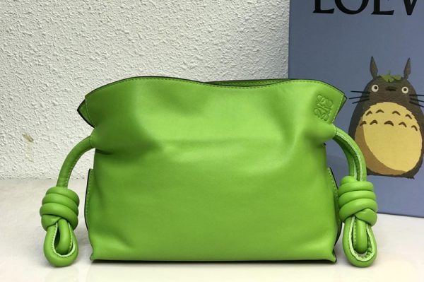 Replica Loewe Mini Flamenco clutch in Green nappa calfskin