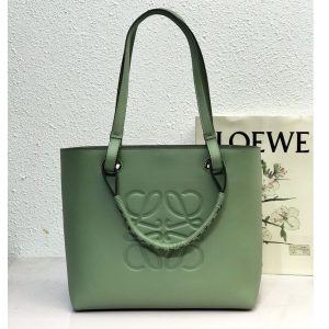 Replica Loewe Small Anagram Tote Bag in Rosemary classic calfskin