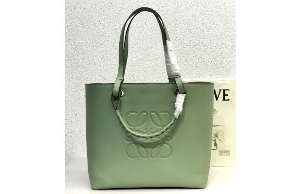 Replica Loewe Medium Anagram Tote Bag in Rosemary classic calfskin